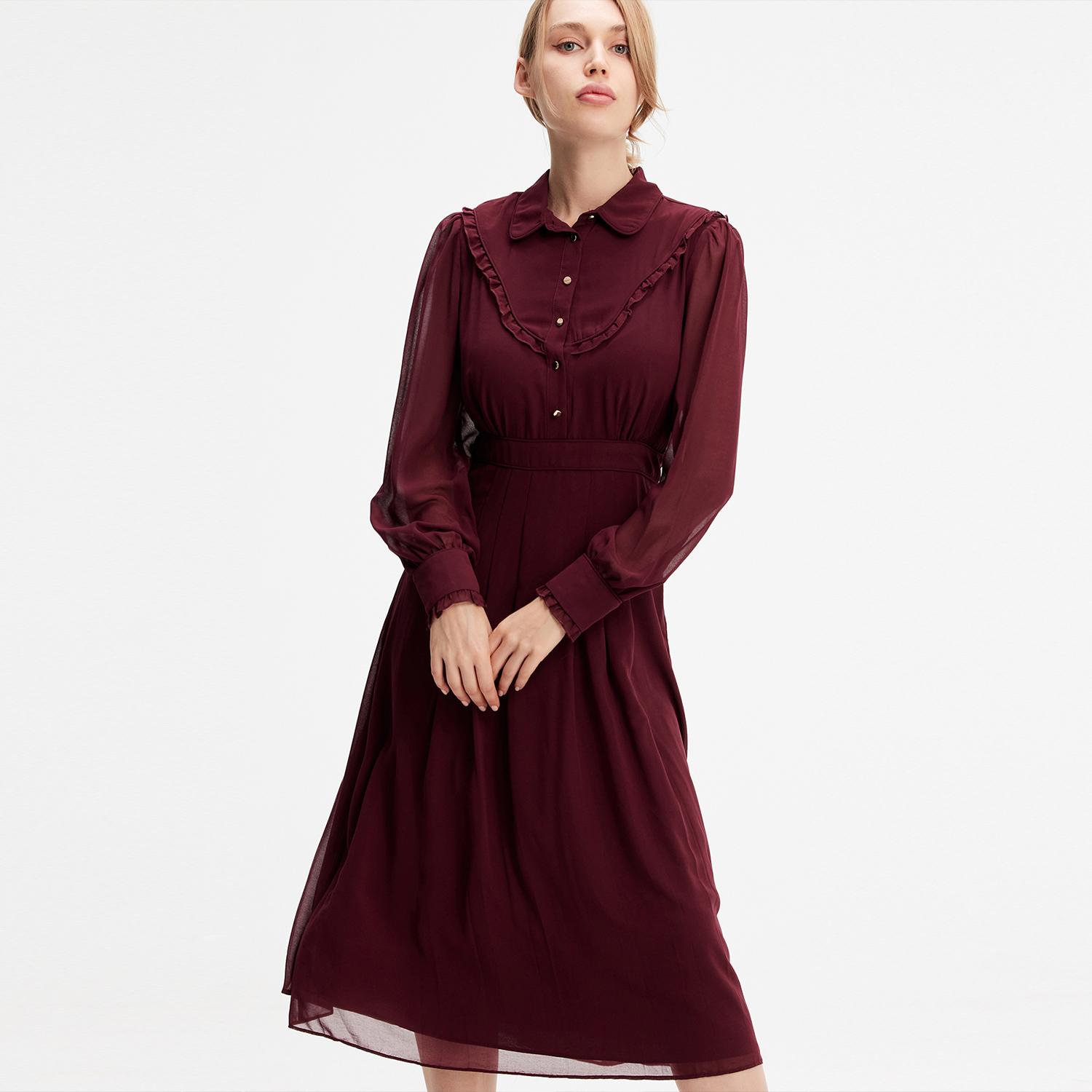 Mousseline Bluse-Kleid