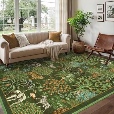 Garvee Jungle Animal Print Area Rug