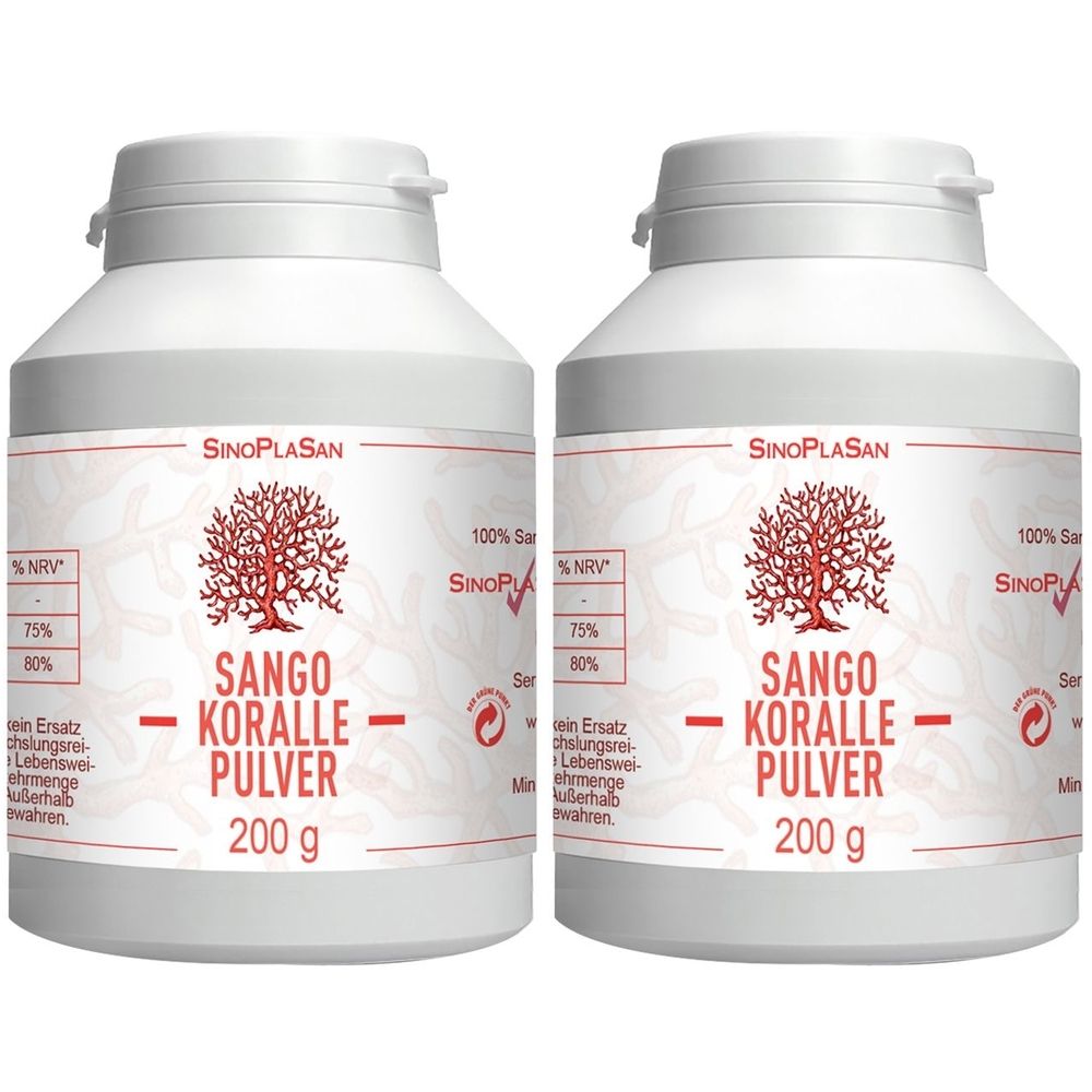 Sango Koralle naturrein Pulver 2x 2x200 g