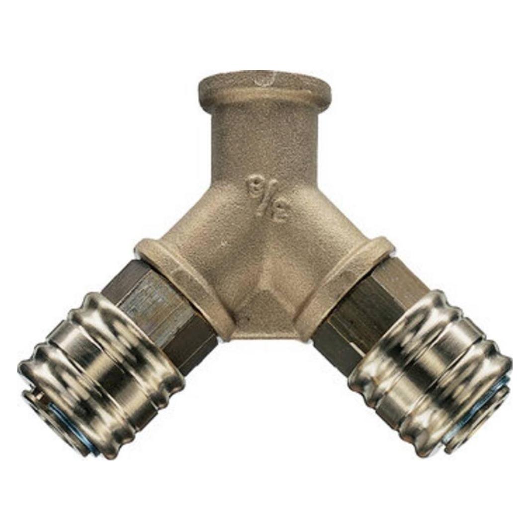 EWO Verteiler Gewinde G 1/2 "/19,17 mm DN 7,2, Innengewinde, 2 Kupplungen (128.005)