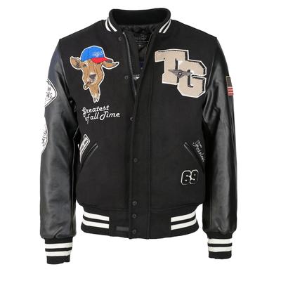 Bomberjacke TOP GUN "TG22014", Herren, Gr. 54XL, schwarz, Obermaterial: 50% Wolle, 50% Polyester. Ärmel: 100% Polyester. Strick: 100% Polyester, Jacken Bomberjacke