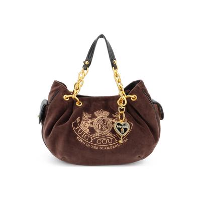 Tragetasche JUICY COUTURE "DAYDREAMER MEDIUM DOUBLE HANDLE. Damen", Damen, Gr. B/H/T: 10cm x 23cm x 10cm onesize, braun (chocolate), Taschen, Tragetasche Damen, Shopper, Einkaufstasche, Fashion, Lifestyle, Sale