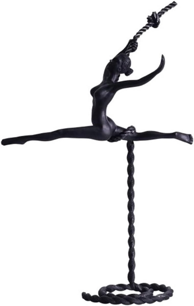 Abstracte Dansfiguur Zilverkleurig Kunstobject voor Woonkamer Decoratie Hoogte: 35 cm
