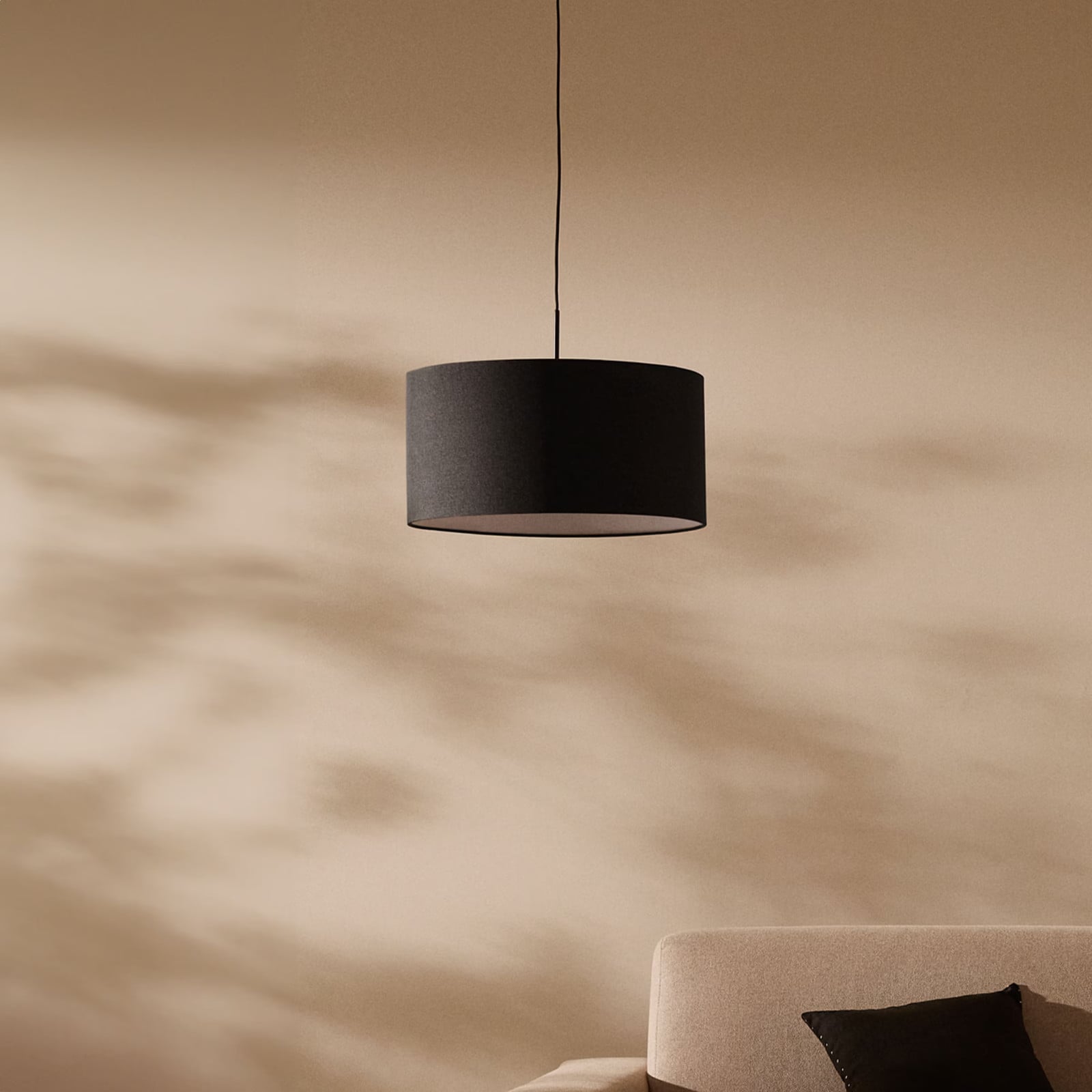 Kave Home Lampenkap Santana Zwart Ø50cm