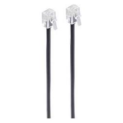 Shiverpeaks BASIC-S Modular-Kabel, RJ11-RJ11 Stecker, 15,0 m Länge: 15,0 m, Farbe: schwarz, 4-adrig (BS70095)