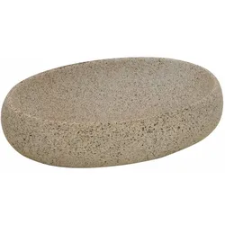 vidaXL Aufsatzwaschbecken Sandfarben Oval 59x40x15 cm Keramik