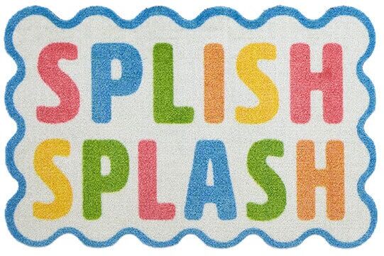 Dip & Drip Printed Nylon Splish Splash 50cm x 75cm Bathroom Mat