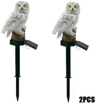 Universal Stock Owl Solar Garden Lights Waterproof LED Solar Lawn Lamp For Outdoor Garden Decor white