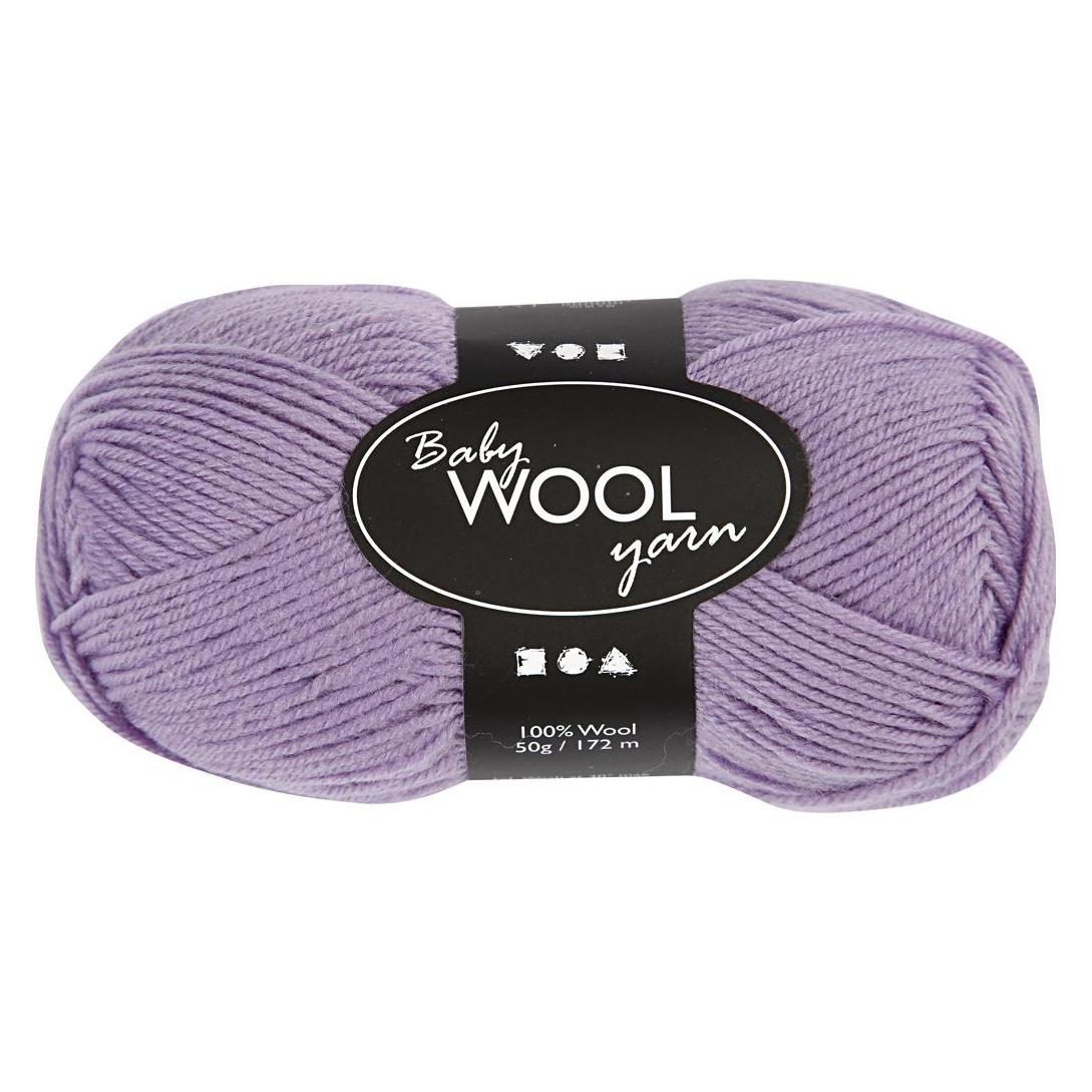 Creativ Company Wolle Babygarn Merino 50 g 14/4 Lila (172 m) (41344)