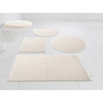 Badematte OTTO HOME "Dalia, Badvorleger, Badezimmer Teppich" Gr. 10, beige (natur), H:4mm, Baumwolle, Badematten, Badematte, Baumwolle, Badteppich, Badematten auch als 2-teiliges Set erhältlich