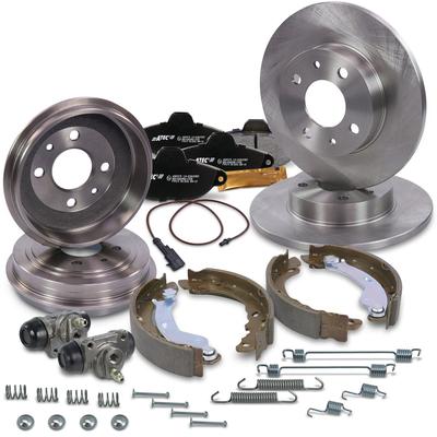 Bestprice Bremsscheiben+Bremsbeläge+Bremsbacken Vorn+Hinten [Hersteller-Nr. 34006223] für Fiat