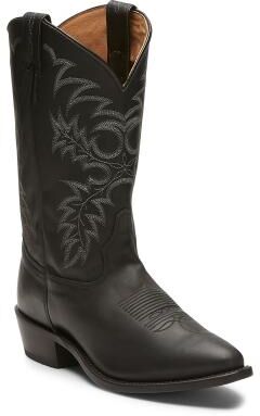 "Tony Lama Segar 12"" Round Toe - Mens 12 Black Boot D"
