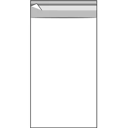100 Klappenbeutel, wiederverschließbar, OPP-Folie, transparent 120 x 200 mm