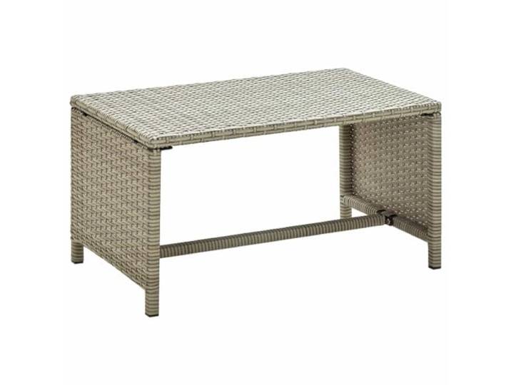 Makastle Wohnzimmertisch Couchtisch Beige 70x40x38 cm Poly Rattan