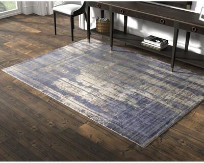 Domani Grey/Blue Transitional Drip Area Rug
