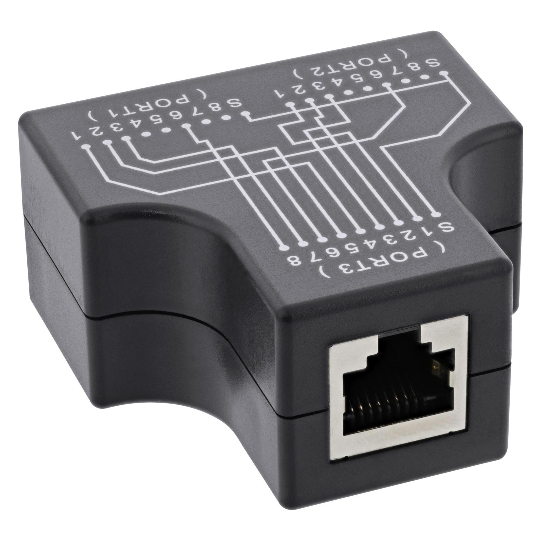 InLine Cat.5e STP T-Adapter (Port-Doppler) (Antennenadapter, Netzwerk Zubehör) (69995B)