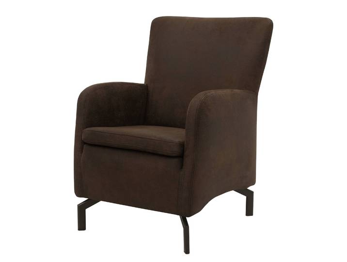 Sessel Purling Braun Microfaser Medea 68 x 93 x 82cm