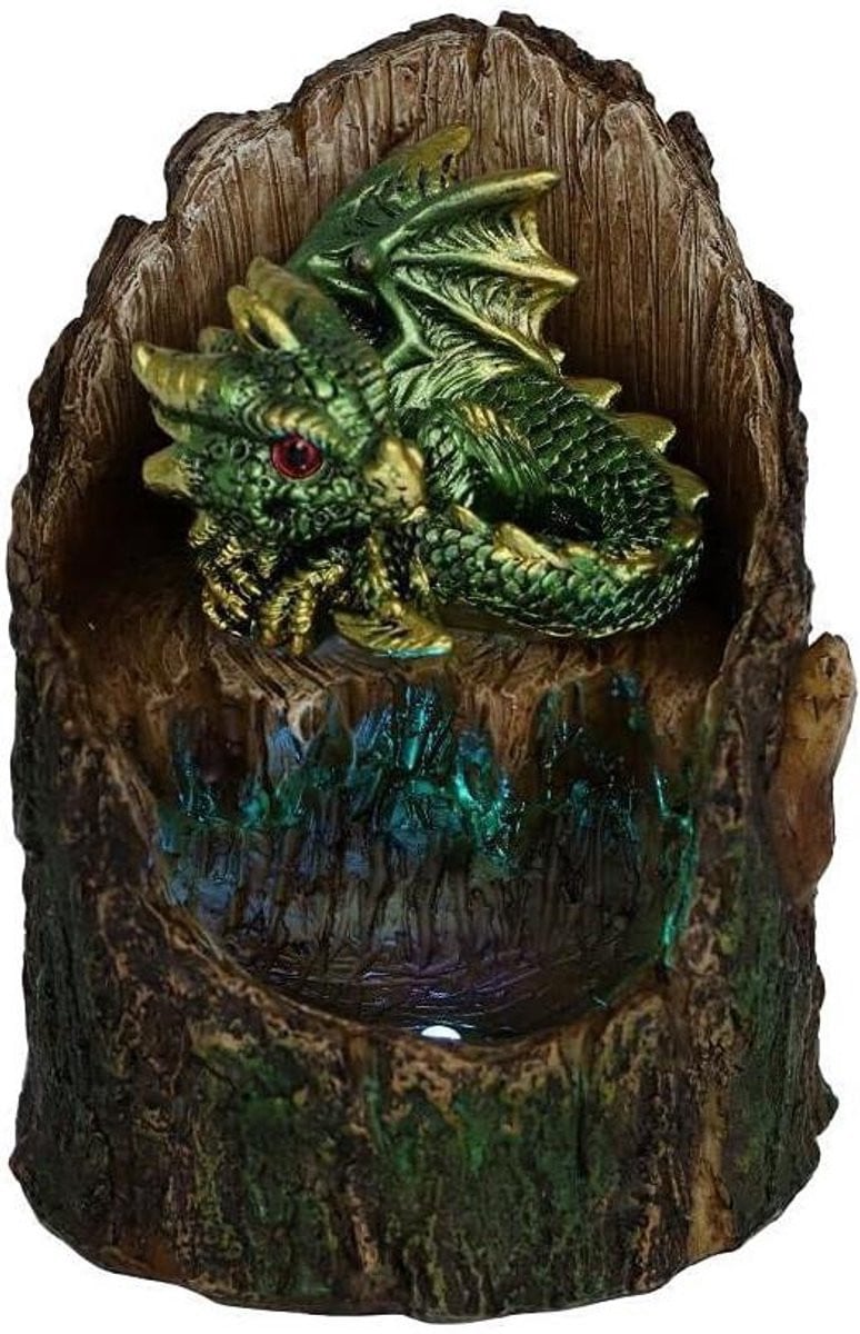 Handgeschilderd Groen Draken Beeldje Fantasy Figuur voor Huisdecoratie - Hoogte: 108 cm