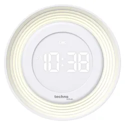 Technoline, Wecker, WT 479 Quarzuhr mit Nachtlicht (Innentemperatur, Nachtlichtsensor, USB-C Akku)