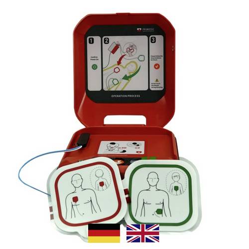 Primedic HeartSave Y DE/EN Defibrillator Manuelle Schockabgabe, Sprachanweisungen: de, en, USB-Anschluss