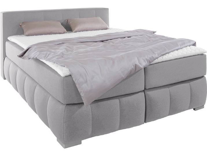 Home affaire Boxspringbett Chelles, inkl. Topper, in XXL- Überlänge 220 cm, Unterbox mit feine Wölbung