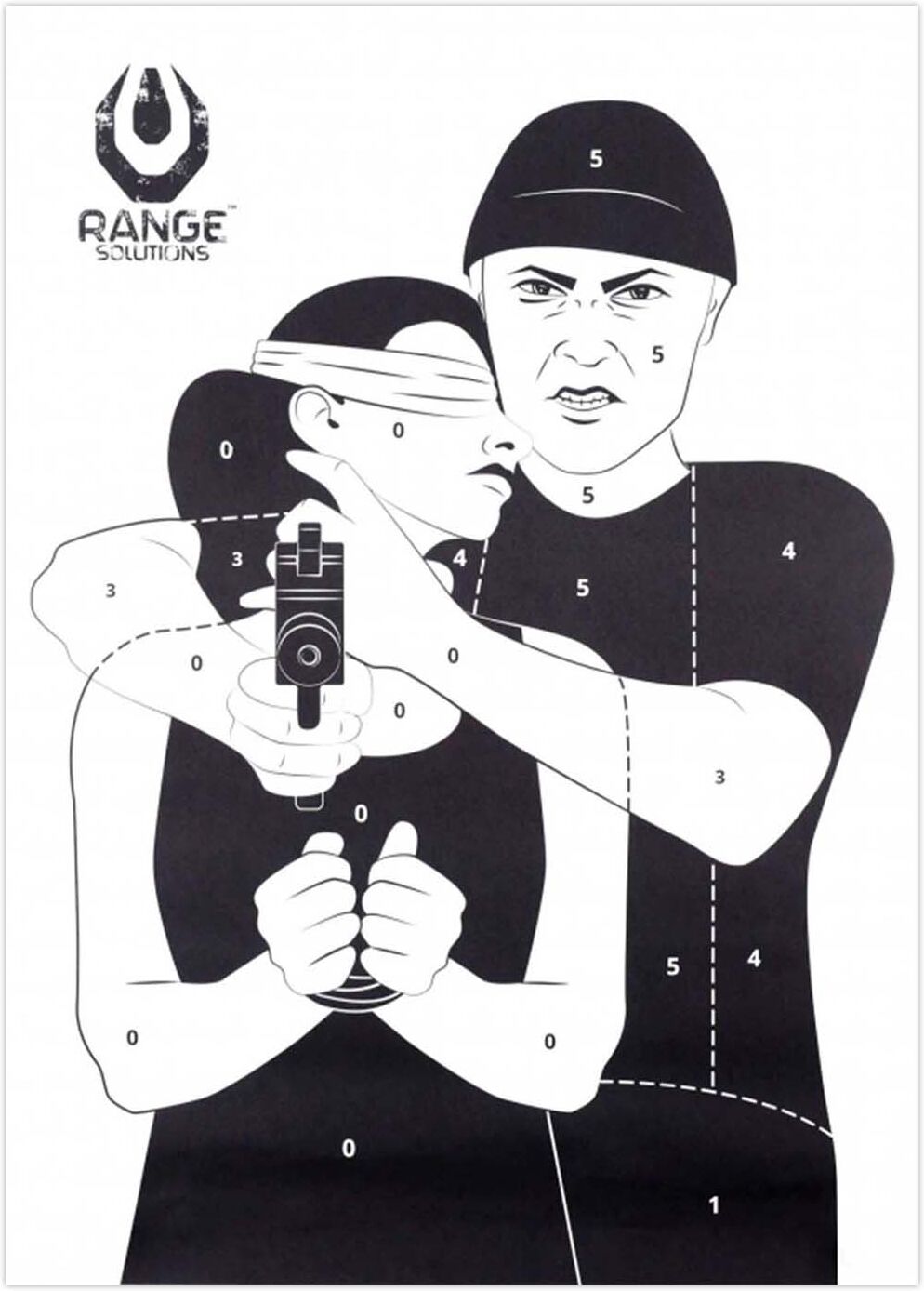 Range Solutions Måltavla 50x70cm Hostage - 50st