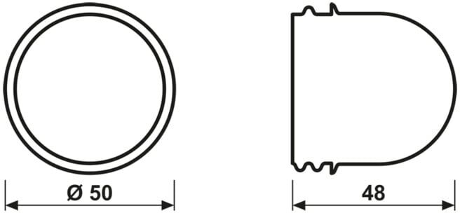 Jung Capuchon à vis haut transparent modèle 37 pour signal lumineux (37)