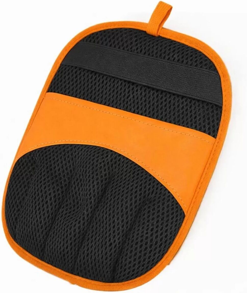 INF Premium Tierhaarentfernungshandschuh: Doppelseitiger Pflegewaschhandschuh für Möbel & Haustiere Orange