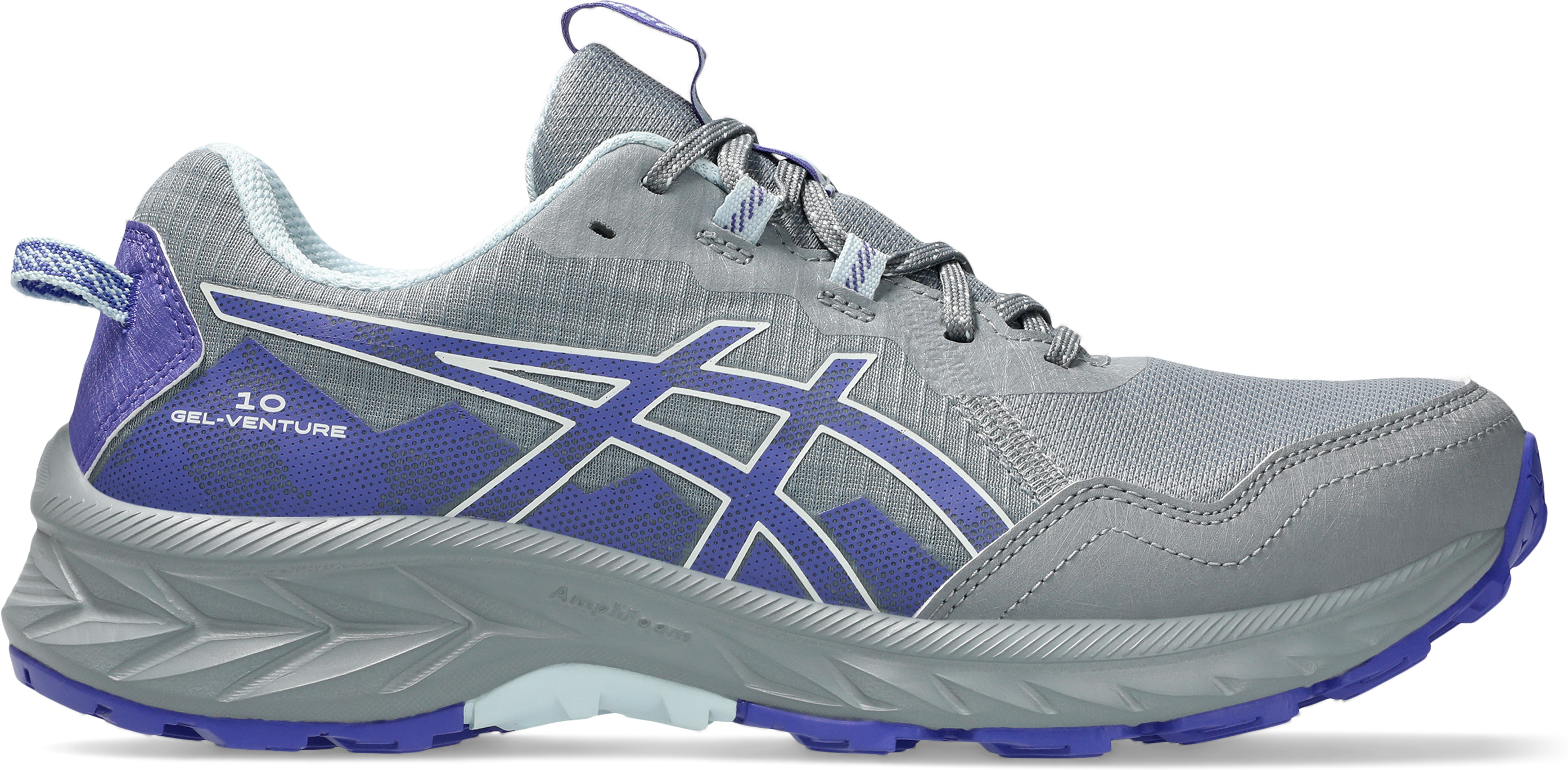 Trailrunningschuh ASICS "GEL-VENTURE 10", Damen, Gr. 37,5, blau (gravel, blau violet), Synthetik, Textil, Schuhe Trailrunningschuh, für mehr Grip gravel, blau violet 37,5