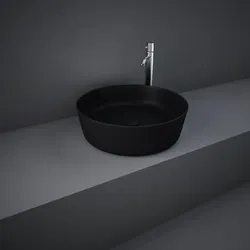 RAK Feeling Aufsatz-Waschbecken FEECT4200504A rund, 42cm, schwarz matt