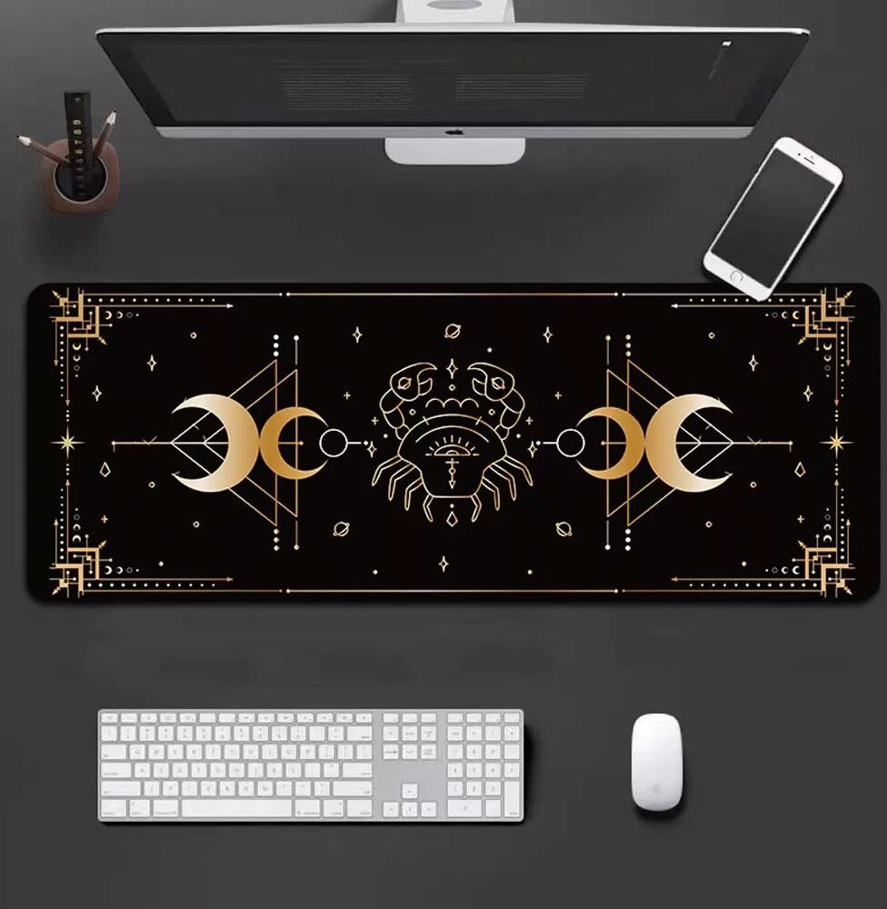 INF Tapis de Souris Gaming Extra Large Constellation Cancer avec Bords Cousus