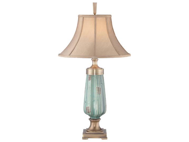 Elstead Lighting Tischleuchte, Grün, Messingfarben, Keramik, 45.7x86.4x45.7 cm, RoHS, Lampen & Leuchten, Innenbeleuchtung, Tischlampen, Tischlampen