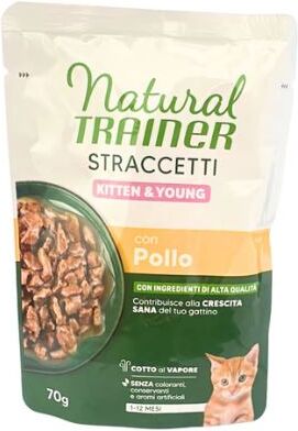 Antica Farmacia Orlandi Trainer Gatto Natural Straccetti Kitten & Young Pollo 70 Gr