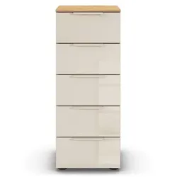Kommode Flipp Glas Beige Champagner
