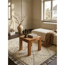 Beistelltisch Massivholz Landhausstil Design MUMBAI, Akazie 45x45x40 cm