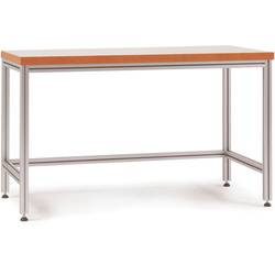 Manuflex AA1053 Kastentisch ALU mit Kunststoffplatte für sitzende Tätigkeiten, BxTxH = 1500 x 800 x 768-785 mm