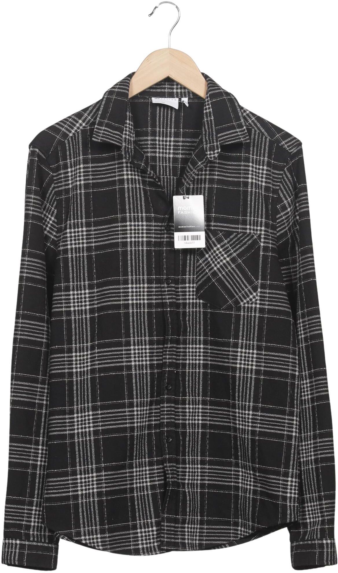 asos Herren Hemd, Grau, Gr. M, Synthetik / Elasthan / Viskose - Second Hand