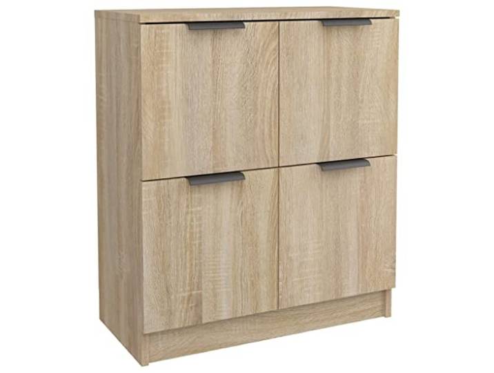 KTHLBRH Sideboards 2 Stück Eiche Sonoma 60 x 30 x 70 cm Mehrschichtholz Leicht zu reinigen, großer Stauraum, multifunktionales Möbelstück, Wandbefestigung