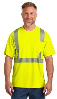 CornerStone CS204 Men's ANSI 107 Class 2 Segmented Tape Top in Safety Yellow size Small   Polyester