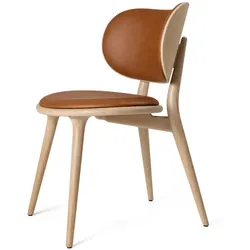 Mater The Dining Chair, eiche matt lackiert / sorensen leder walnuss