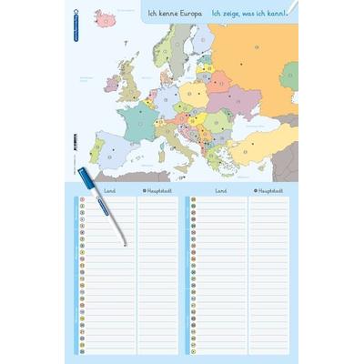 Ich kenne Europa - Länder und Hauptstädte - Lerntafel mit Stift, Zubehör von Sternchenverlag GmbH,Katrin Langhans, Sternchenverlag, 978-3-910429-13-0