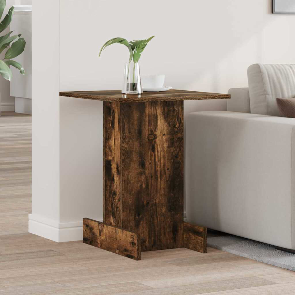17 Stories End Table Smoked Oak 55cm H X 44.5cm W X 45cm D