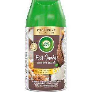 Airwick Raumduft Freshmatic Max, 250 ml, Nachfüller, ätherische Öle, Feel Comfy, Coconut & Orange