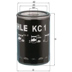 Kraftstofffilter MAHLE KC 1