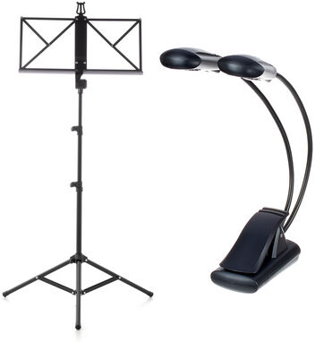 Thomann Music Stand Alu Lamp Bundle Schwarz
