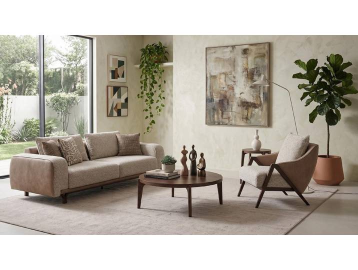 Xlmoebel Polstergarnitur Wohnzimmer Set Sofa Sessel Modern Grau Weich Hochwertig Fein, (Sofa Set, 2-tlg., 2-tlg)