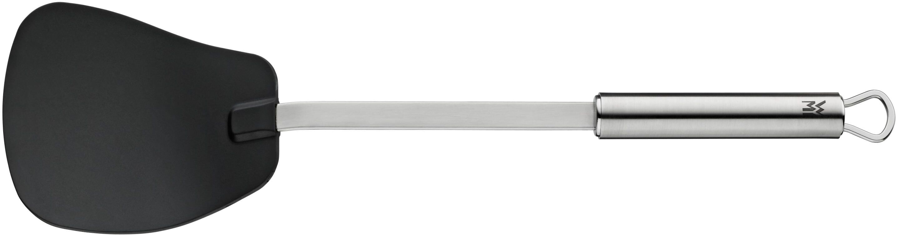 Pfannenwender WMF "Profi Plus Wok", schwarz (schwarz, silberfarben), Cromargan Edelstahl Rostfrei 18/10, Kunststoff, Küchenpaletten, Pfannenwender schwarz, silberfarben Einheitsgröße