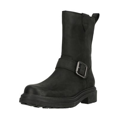 Stiefel CLARKS "Orinoco3 Bay", Damen, Gr. 38, schwarz, Leder, Schuhe Stiefel, mit stilvollen Schnallen