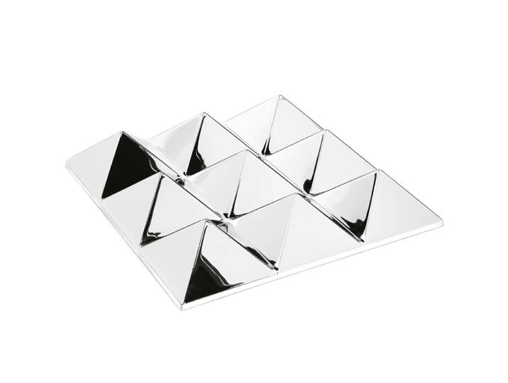 Verpan - Mirror Sculptures, 9 Pyramids, silber / verspiegelt