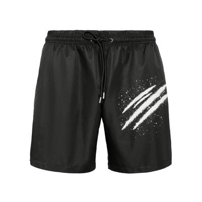 Badehose PLEIN SPORT "Badehose", Herren, Gr. S, US-Größen, schwarz-weiß (0201, schwarz, weiß), Obermaterial: 100% Polyester, Badehosen Badehose